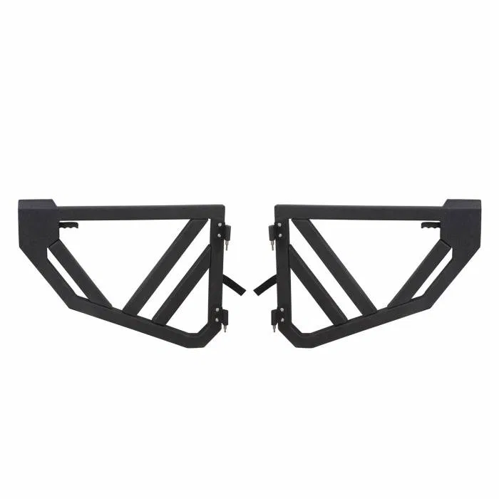 81-20902 – PARAMOUNT Door, Tubular Lower Half Door With Latch Handle Painted Black Steel Set Of 2